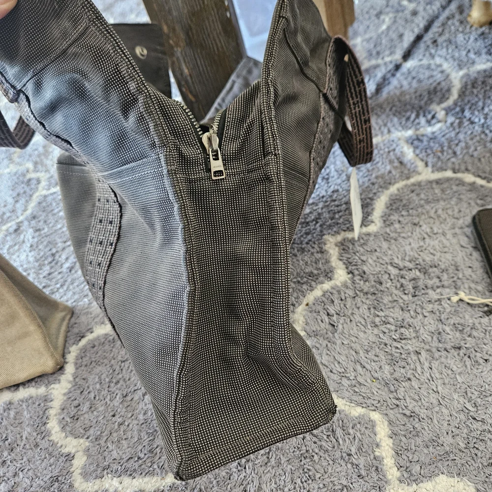 Hermes Canvas Tote Bag with Hermes Matching Wallet - Picture 11 of 16